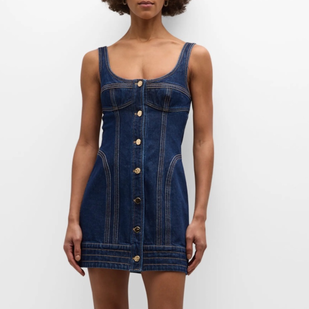 Acler Valleybrook Denim Mini Dress Size 8